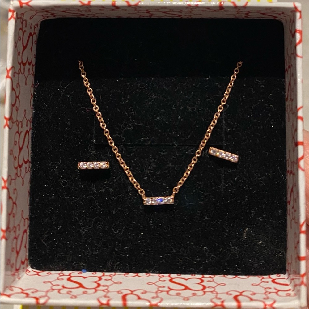 Sugar Bean earrings and necklace set